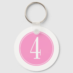 #4 Pink Circle Keychain