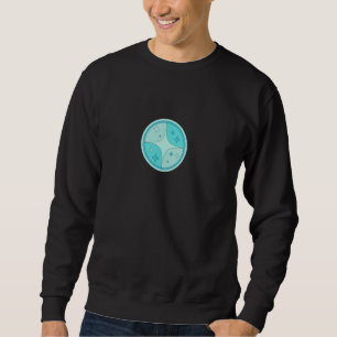 4 Pointed Star in a Circle Sweatshirt
