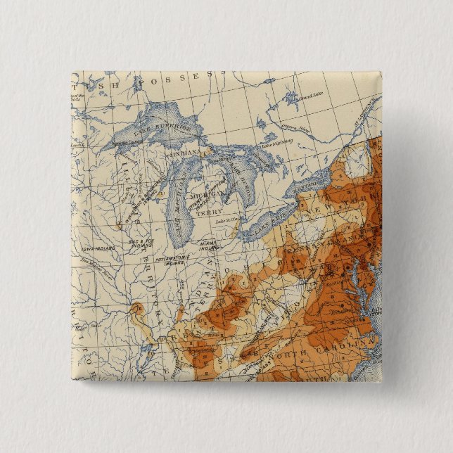 4 Population 1810 2 Inch Square Button (Front)