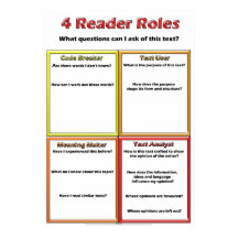 4 Reader Roles Poster Lou Van Loon