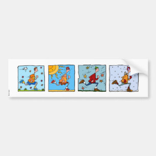 4 season runner man bumper sticker
