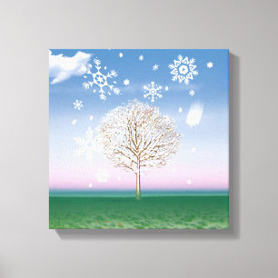 4 Seasons 4 panels WINTER art canvas print