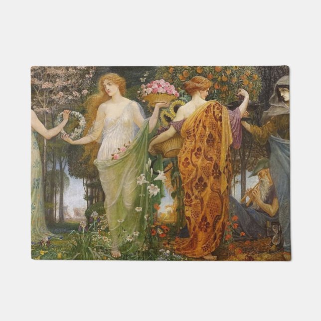 4 Seasons By Walter Crane Doormat (Front)