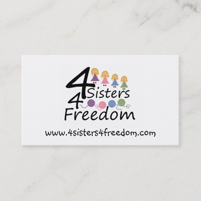 4 Sisters 4 Freedom Business Card (Front)