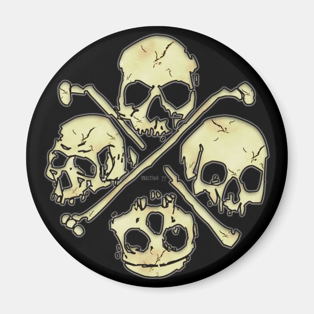 4 Skulls Magnets (Front)