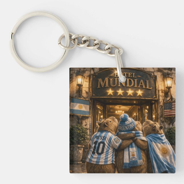 4-star Capibarras Hotel Keychain (Front)