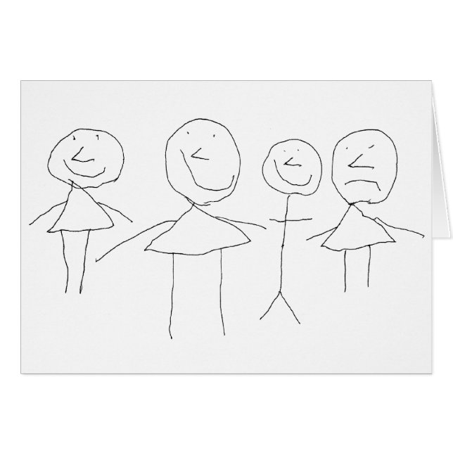 4 Stick Figures (Front Horizontal)