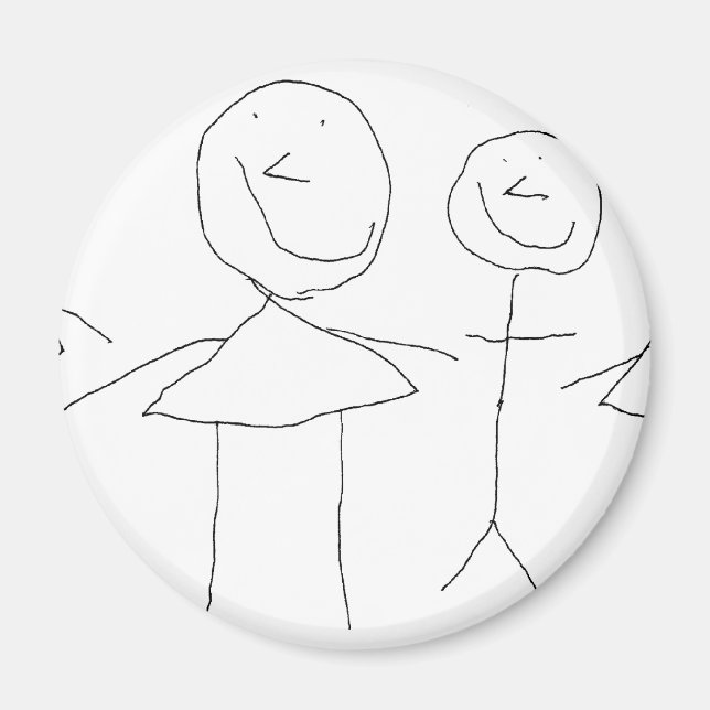 4 Stick Figures Magnet (Front)