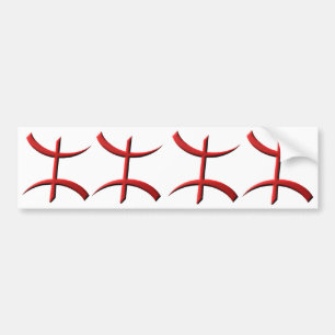 4 stickers carossery voture aza Berber red