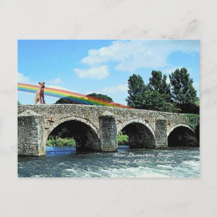 4. Stone Bridge Crossing River  Kildare Ireland Postcard