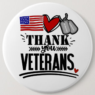 #4 Thank you 6 Inch Round Button