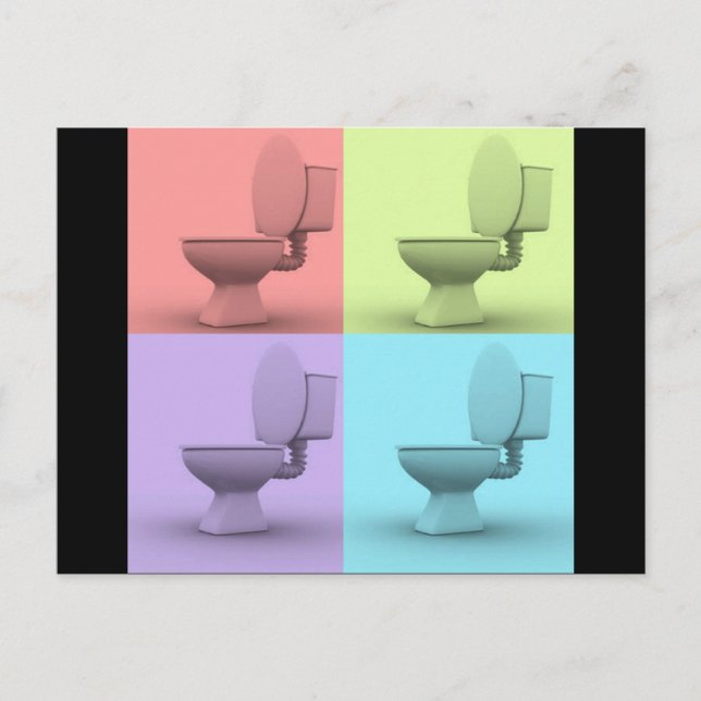 4 Toilets Postcard (Front)
