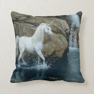 #4-Unicorn and Waterfall Throw Pillow