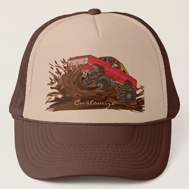 4-wheeler mud truck Thunder_Cove Trucker Hat (Front)