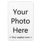 4"x6" Portrait Photo Magnet (Black Text)