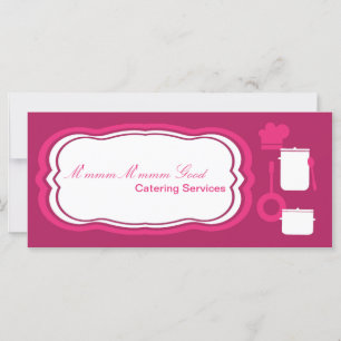 4"x9" Gift Certificate Hot Pink Catering Food