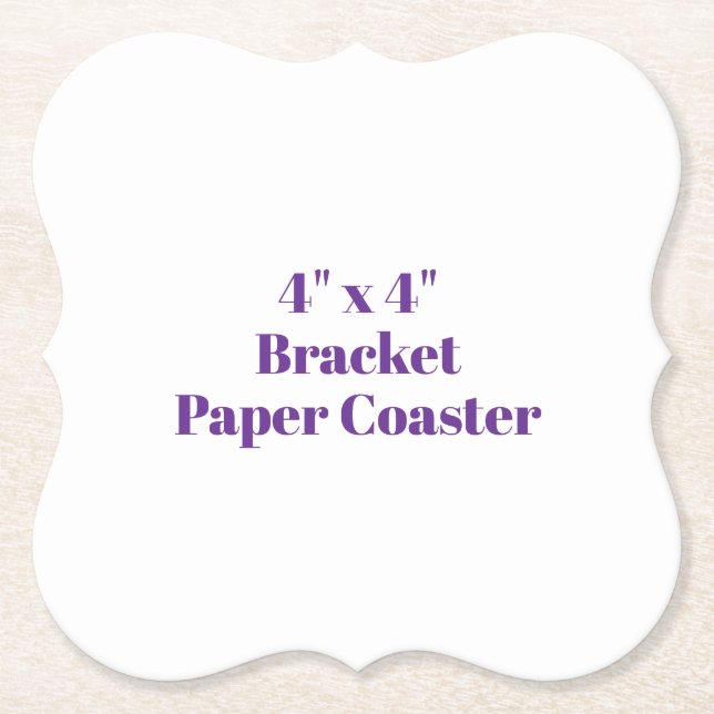 4" x 4" Bracket Paper Coaster (Front)