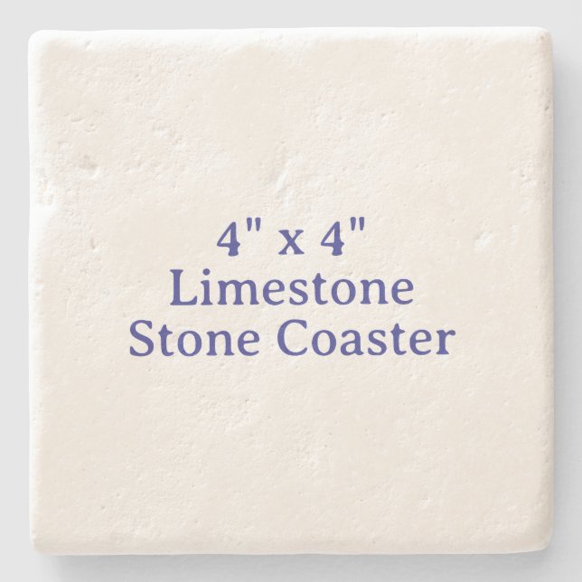 4" x 4" Limestone Tone Coaster (Front)
