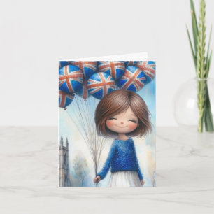 4 x 5.6 Folded Greeting Card-Customizable-British Card