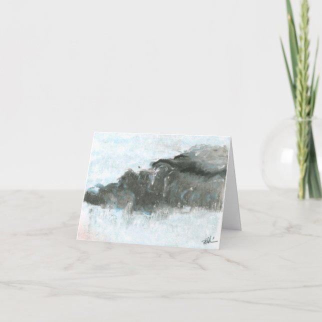 4" x 5.6" Folded Note Card - "Acantilado" (Front)