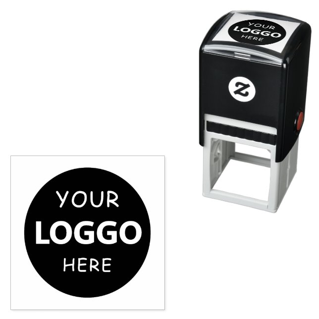 4 x 5" Extra Large Custom Company Logo Rubber Self-inking Stamp (In Situ)