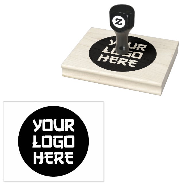 4" x 5" Extra Large | Simple Business Logo Rubber Stamp (Stamped)