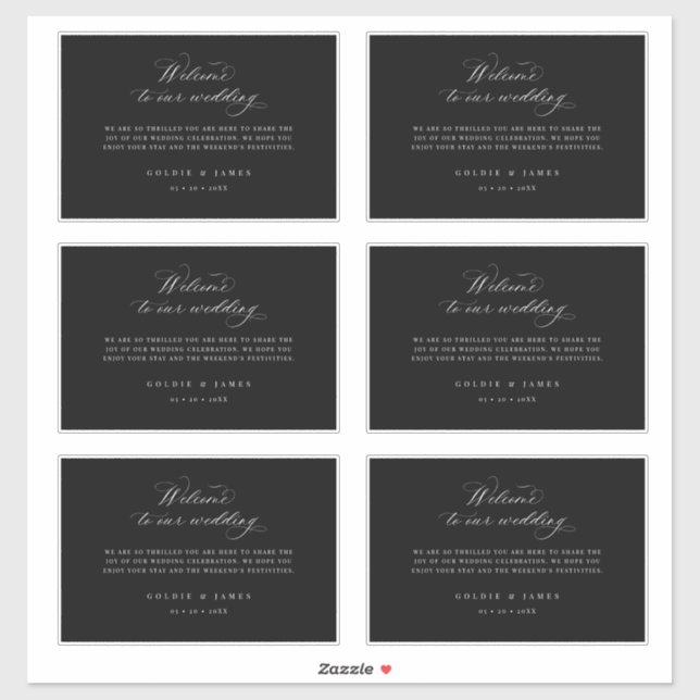 4 x 6 Boîte cadeau de bienvenue Stickers Étiquette (Feuille)