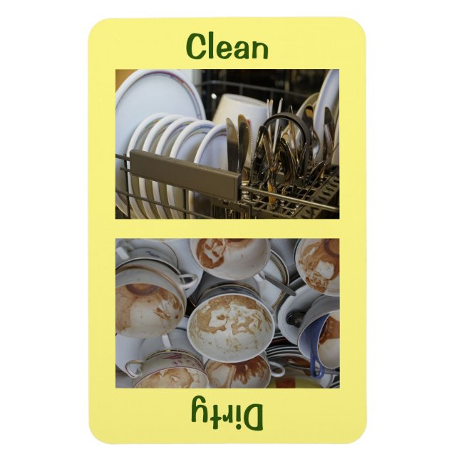4" x 6" Clean/Dirty Dishes Dishwasher Magnet (Vertical)