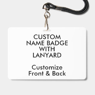 4" x 6" Custom Name Badge with Lanyard Blank