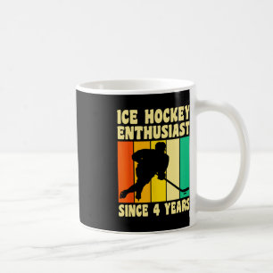 4 Year Old 4 Birthday Vintage Ice Hockey 4th Birth Coffee Mug