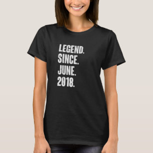 4 Year Old 4th Birthday Legend Since June 2018 T-Shirt