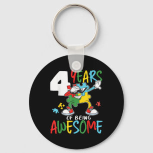 4 Year Old Birthday Autistic Boys Girl Autism Awar Keychain