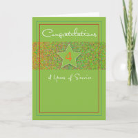 4 Years Employee Anniversary, Service Star