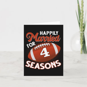 4 Years Marriage 4th Anniversary Gift For Football Card