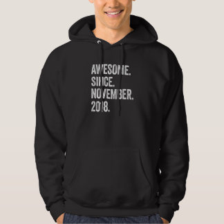 4 Years Old Awesome Since November 2018 4th Birthd Hoodie