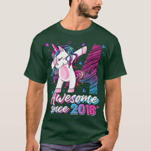 4 Years Old Gifts Unicorn Dabbing 4th Birthday Gir T-Shirt