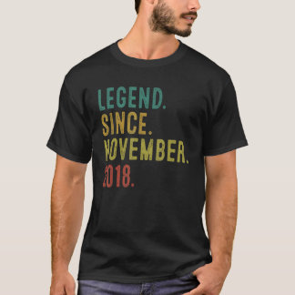 4 Years Old Legend Since November 2018 4th Birthda T-Shirt