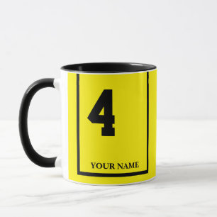 4 Yellow and Black Horse Saddle Blanket Custom Mug