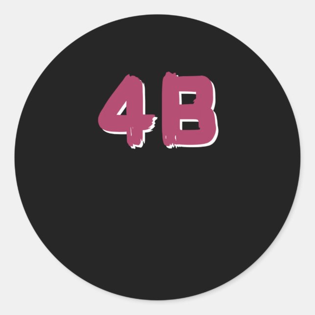 4b Movement #4b Red Berry Typography Sticker  (Front)