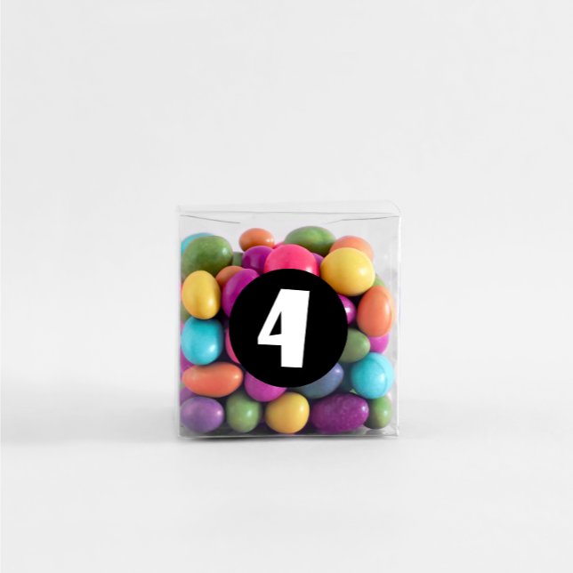 4e Anniversaire Blanc 4 Stickers ronds (Créateur téléchargé)