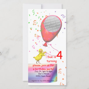4e anniversaire de la fête du poulet Invitation Ba