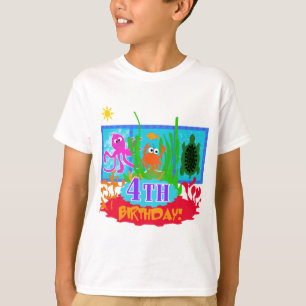 4ème Aventure sous-marine Tshirts d'anniversaire