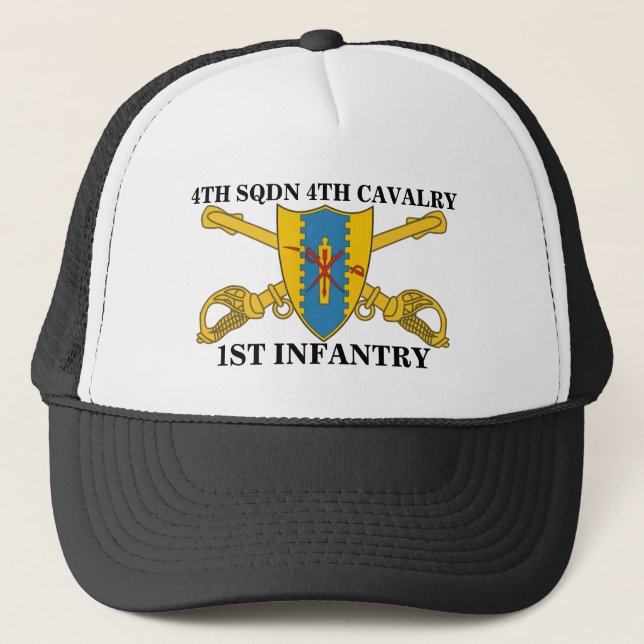4ème CASQUETTE d'INFANTERIE de 4ème CAVALERIE (Devant)