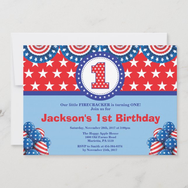 4ème de la première invitation d'anniversaire du (Devant)