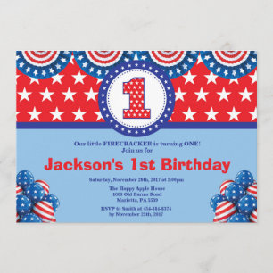 4ème de la première invitation d'anniversaire du