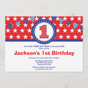 4ème de la première invitation d'anniversaire du