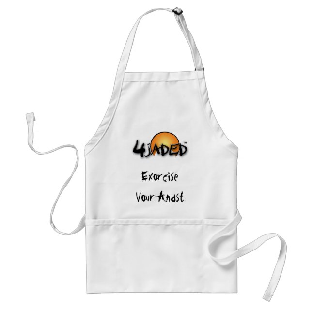 4Jaded Apron Standard White w/Text (Front)