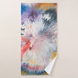 4K oil painting. Colorful creative abstraction. ab Bath Towel