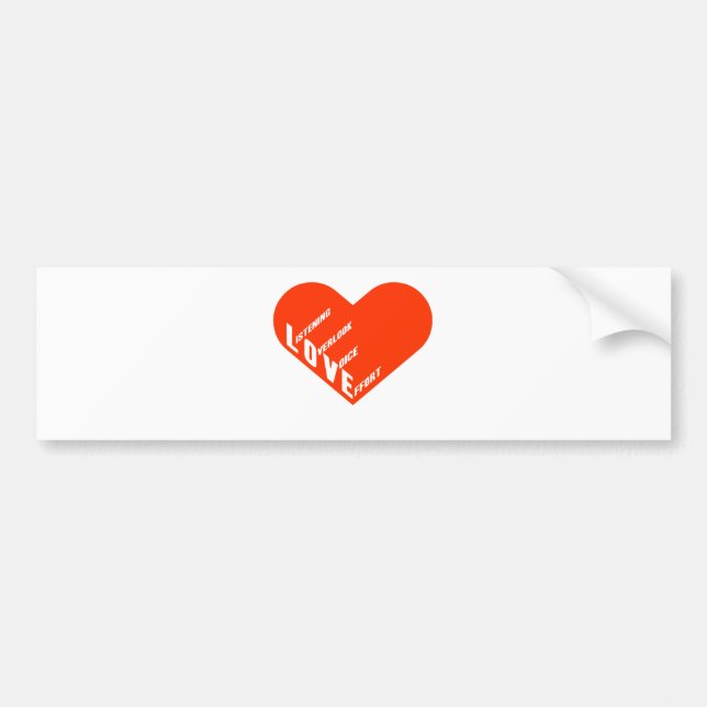 4love bumper sticker (Front)