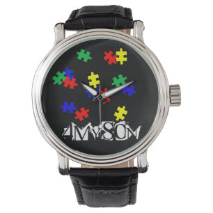 4MySon Autism Vintage Leather Strap Watch